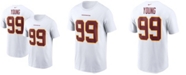 Nike Men's Chase Young White Washington Football Team Name and Number T-shirt